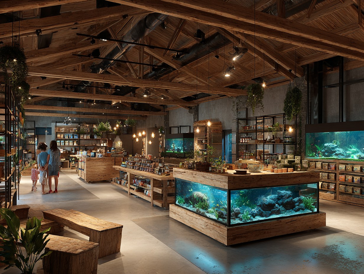 L'intérieur de notre magasin des Abymes — rond-point de Providence.