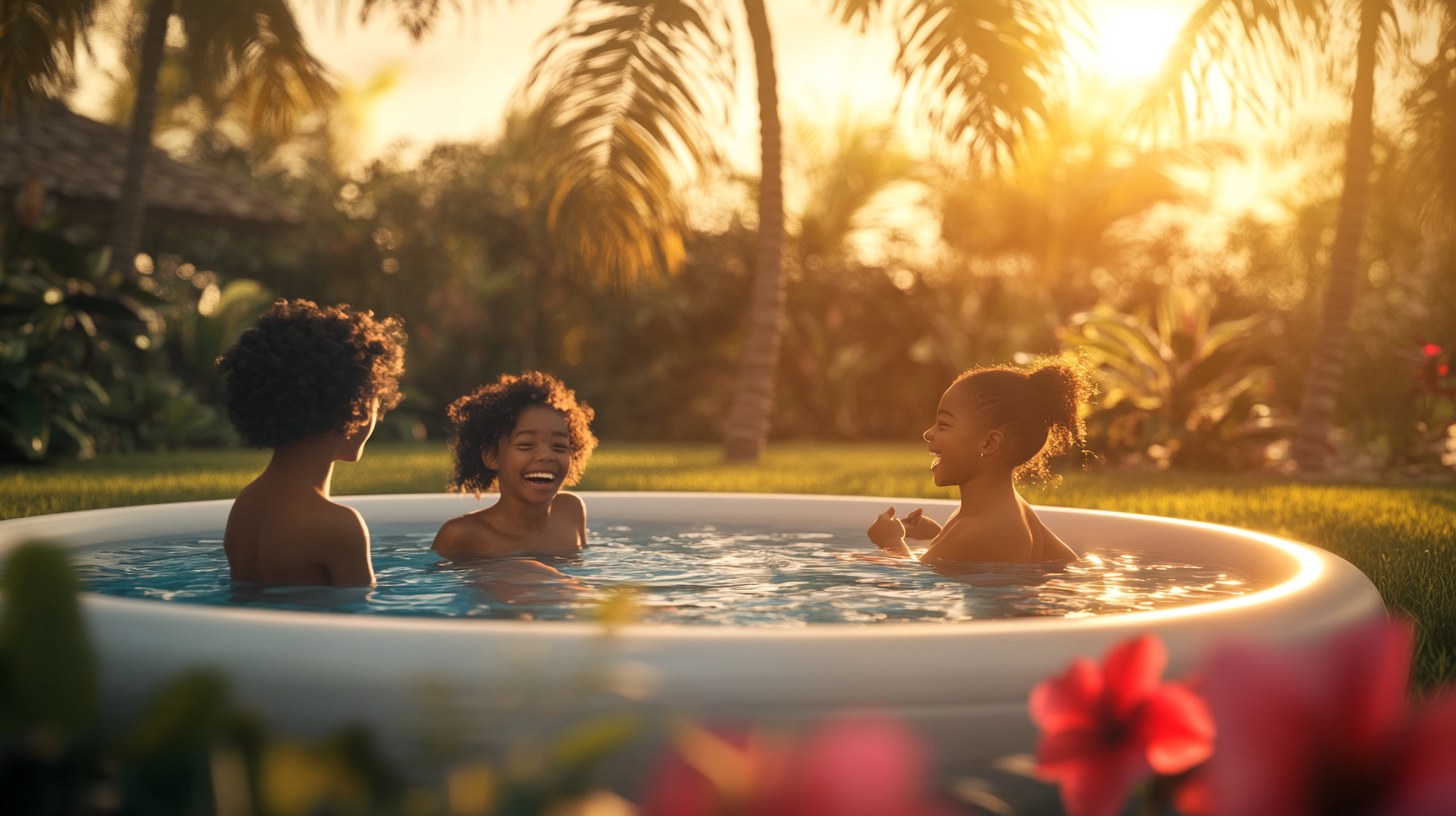 La piscine hors-sol : le rafraîchissement du quotidien antillais.